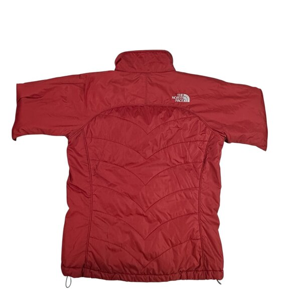 A270 The North Face Primaloft Insulated Jacket Coat womens size XS Red - Picture 2 of 12